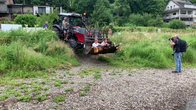Transhumance des moutons à l'île de Bohan