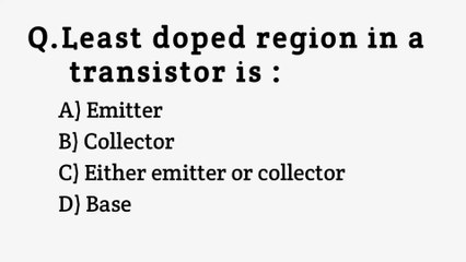 Least doped region in a transistor is