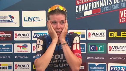 Cyclisme - Championnats de France 2025 - Marie Le Net enfin championne de France... grosse émotion à l'arrivée !