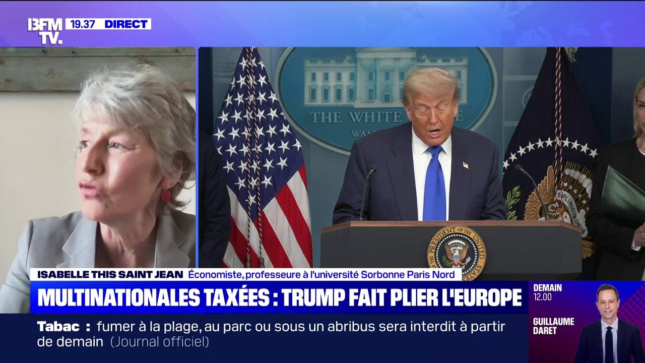 Droits de douane sur l'Union européenne: "Les guerres commerciales sont des guerres où il n'y a que des perdants", explique Isabelle This Saint-Jean, économiste