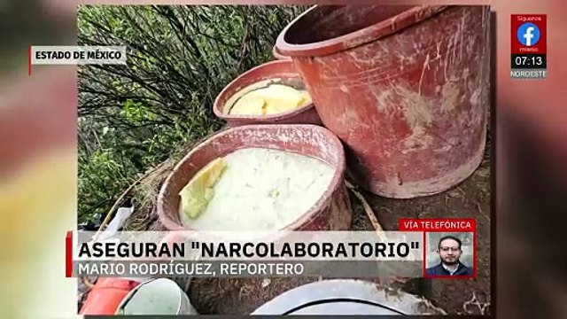 Secretaría de Seguridad de Edomex asegura narcolaboratorio
