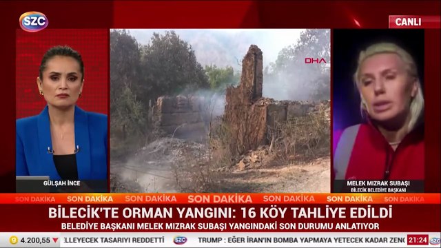 Bilecik'te yangın devam ediyor