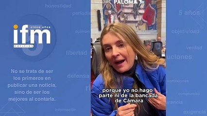 Senadora Paloma Valencia explica su presencia en la Plenaria de la Cámara