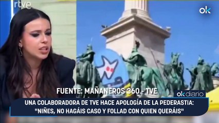 Una colaboradora de TVE hace apología de la pederastia: "Niñes, no hagáis caso y follad con quien queráis"