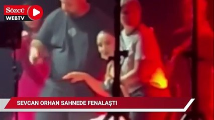 Sevcan Orhan Kıbrıs'ta sahnede fenalaştı