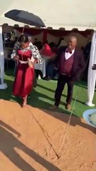Groom dancing at his wedding