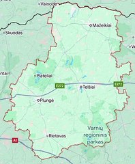 Map of Telsiai County. Peta Kabupaten Telsiai. Telsiai County Map. Map of County of Telsiai. County of Telsiai Map. Telšių apskrities žemėlapis. Carte du comté de Telsiai. Mapa del condado de Telsiai. Mapa do Condado de Telsiai. テルシェイ郡の地図. 泰尔希艾县地图