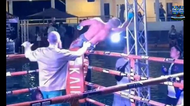 Shocking Moment as Boxer Gets ELECTRIC SHOCK and Collapses during 'Weed Boxing' Event in Thailand.