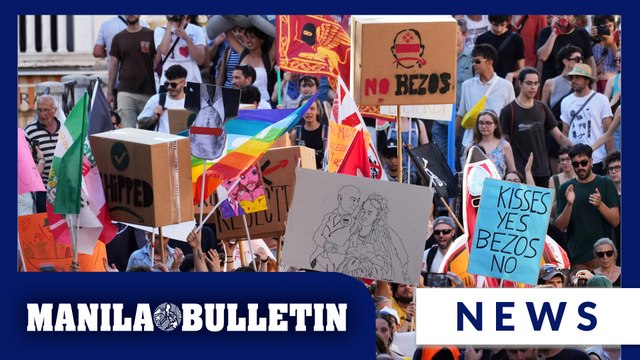 'Kisses yes, Bezos No,' protesters say, as Bezos wedding bonanza stirs controversy in Venice