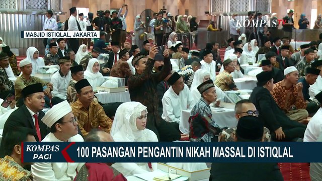 Ratusan Pasangan Ikuti Nikah Massal Kemenag di Istiqlal, Dapat Mahar hingga Fasilitas Hotel