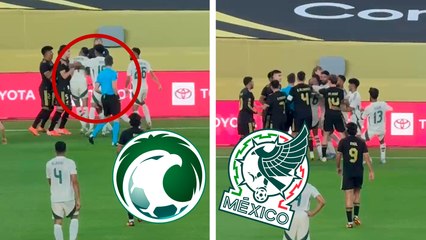 México vs Arabia Saudita: se arma pleito en pleno partido entre jugadores
