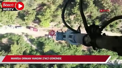 Manisa orman yangını 2’nci gününde