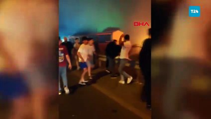 Bursa'da otluk alanda çıkan yangın nedeniyle düğün salonu boşaltıldı