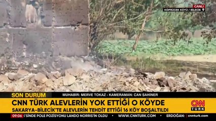 CNN TÜRK alevlerin yok ettiği Köprücek köyünü görüntüledi
