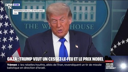 Donald Trump veut obtenir le prix nobel de la paix après le cessez-le-feu obtenu entre Iran et Israël