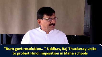 “Burn govt resolution…” Uddhav, Raj Thackeray unite to protest Hindi imposition in Maha schools