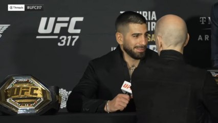 Ilia Topuria, press conference after UFC 317