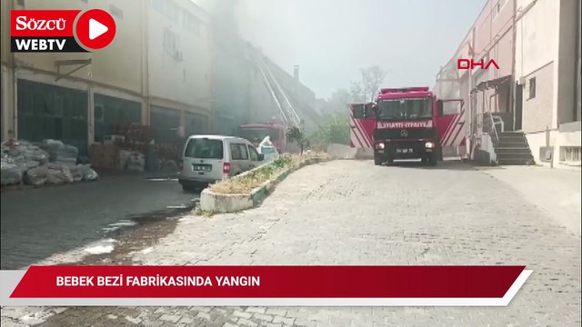 Esenyurt'ta bebek bezi fabrikasında çıkan yangın söndürüldü
