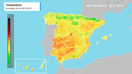 Este lunes se esperan temperaturas muy altas en España