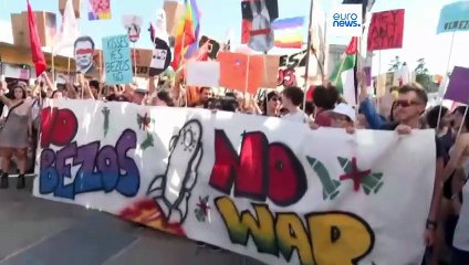 Βενετία - Γάμος Μπέζος: Όχι στην εκμετάλλευση της πόλης μας, λένε ακτιβιστές