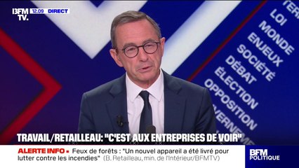 Face à la canicule, faut-il imposer le télétravail? Pour Bruno Retailleau, "c'est aux entreprises de voir"