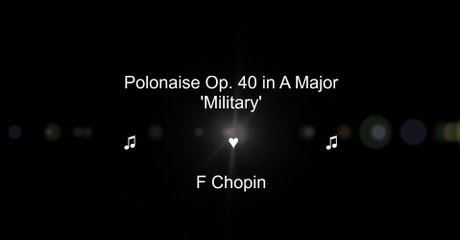 Chopin Polonaise Op. 40 In A Major 'Military'