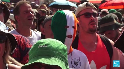 Irish rap group Kneecap perform controversial Glastonbury set