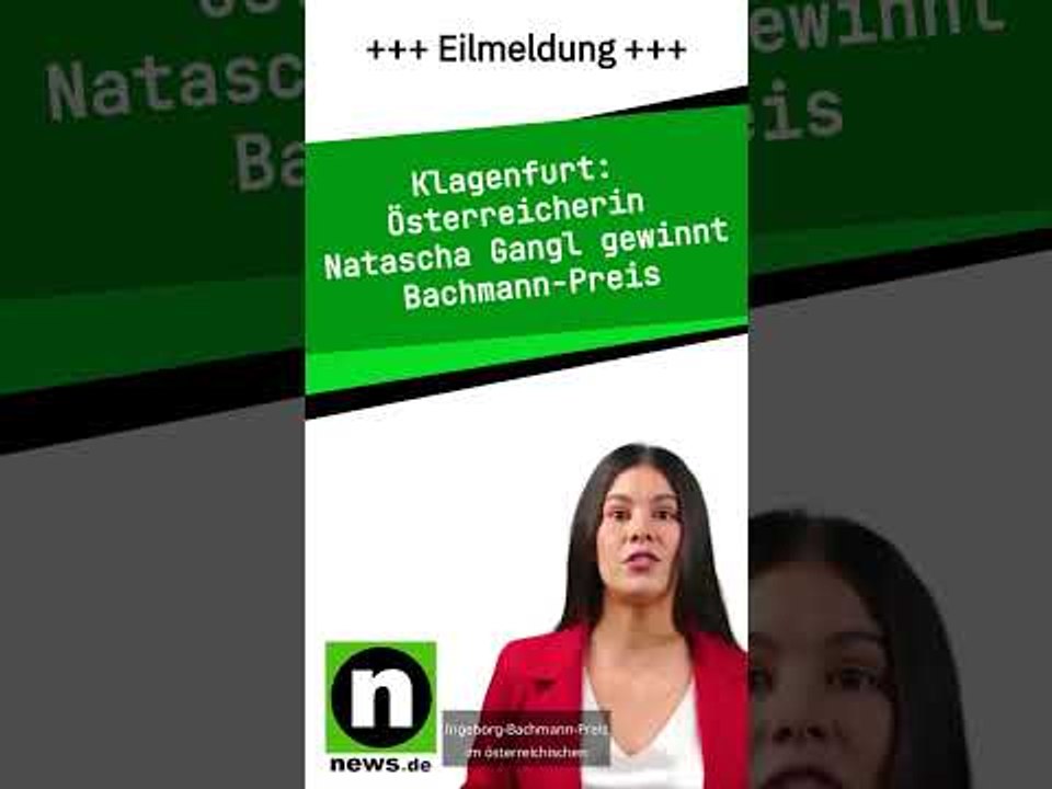 Österreicherin Natascha Gangl gewinnt Bachmann-Preis