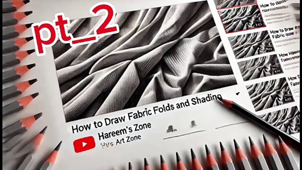 How to draw fabric folds and shading part 2| how to draw shading ...