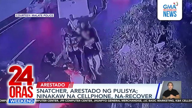 Snatcher, arestado ng pulisya; ninakaw na cellphone, na-recover | 24 Oras Weekend