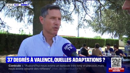 Canicule: "On a fait le choix depuis 2014 de végétaliser l'espace public", explique le maire de Valence