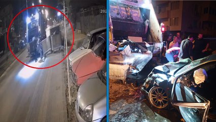 Alkollü sürücünün otomobille çarptığı çöp kamyonundaki işçilerden biri öldü, diğeri ağır yaralandı