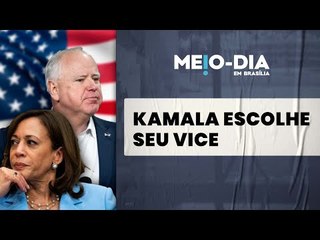 Kamala Harris escolhe Tim Walz como seu vice na disputa contra Donald Trump