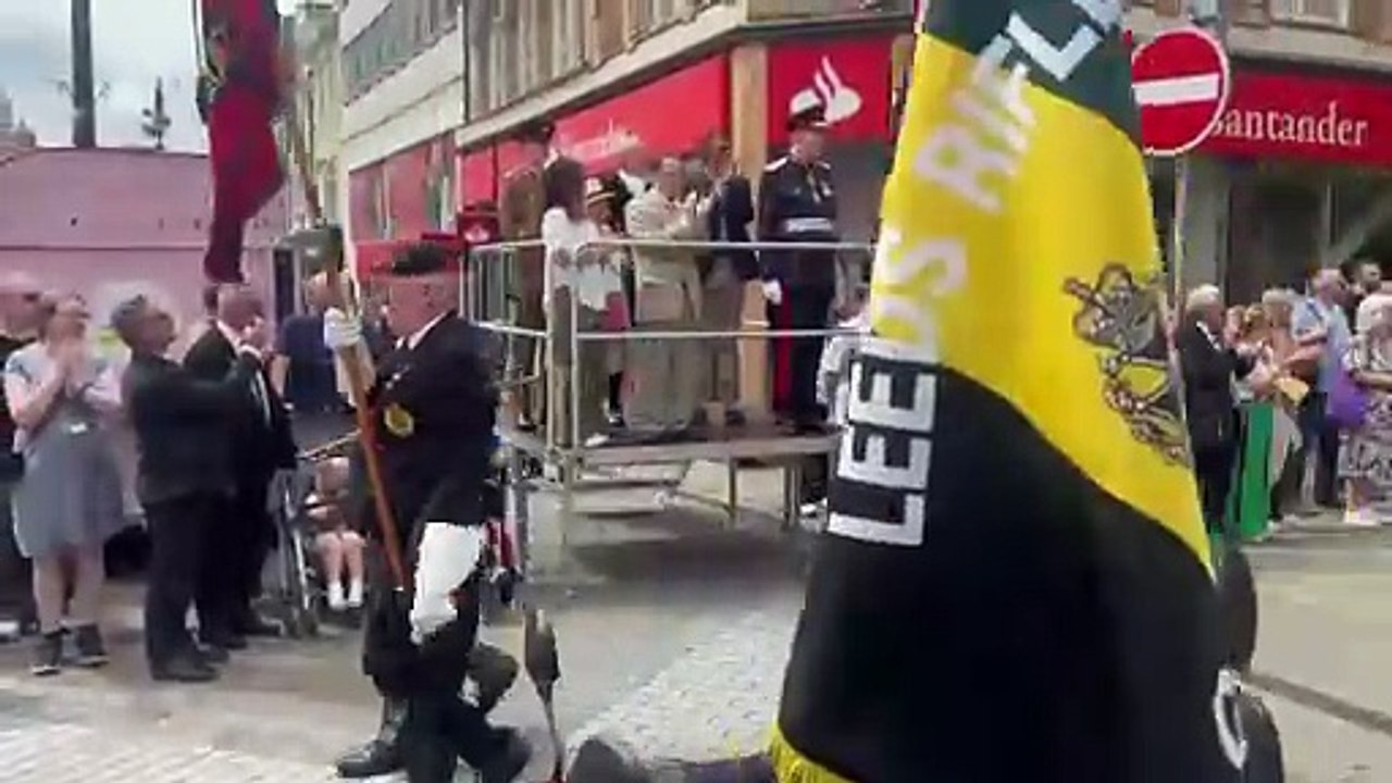 Leeds Armed Forces Day held in city centre as parade marches through Briggate