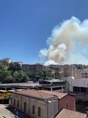 Incendio a Ozieri, in volo elicottero, Superpuma e Canadair