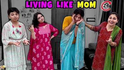 LIVING LIKE MOM _ Following Mumma's routine for 24 Hours _ Aayu and Pihu Show
