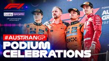 Podium Celebrations | Formula 1 Austrian Grand Prix 2025