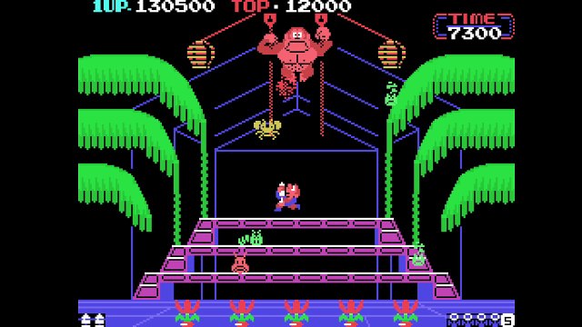 K2R2 Gameplay: Donkey Kong 3 (ColecoVision Homebrew)