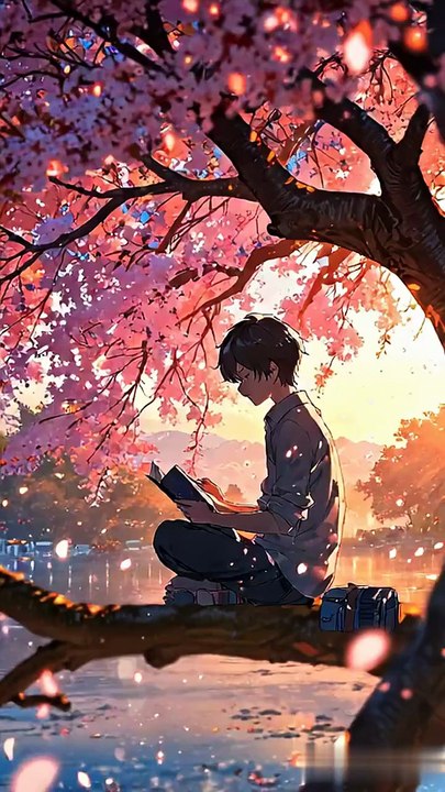 He Sat Beneath the Blossoms… and Time Forgot to Move