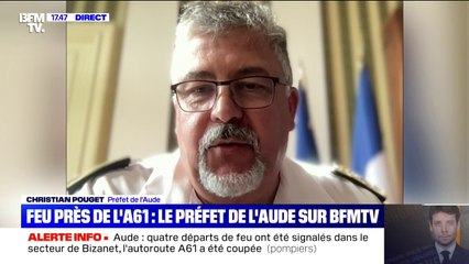 Incendie dans l'Aude: les autoroutes A61 et A9 coupés par sécurité