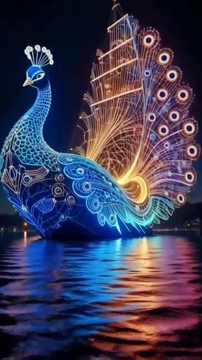 Beautiful AI peacock 🦚 ships...