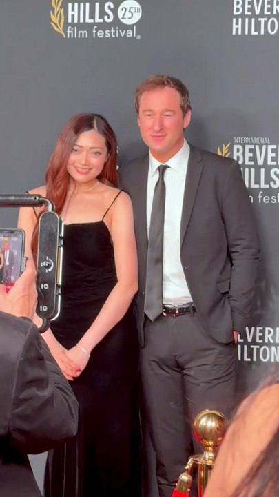 James Pratt arrives on the red carpet in Los Angeles