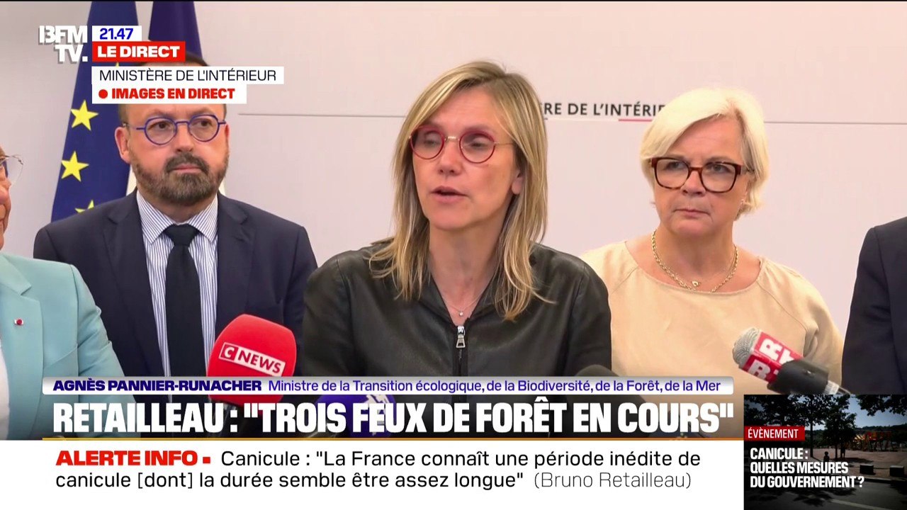 Une canicule d'une ampleur "inédite", détaille Agnès Pannier-Runacher, ministre de la Transition écologique