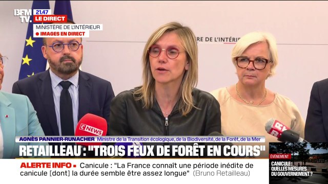 Une canicule d'une ampleur inédite , détaille Agnès Pannier-Runacher, ministre de la Transition écologique