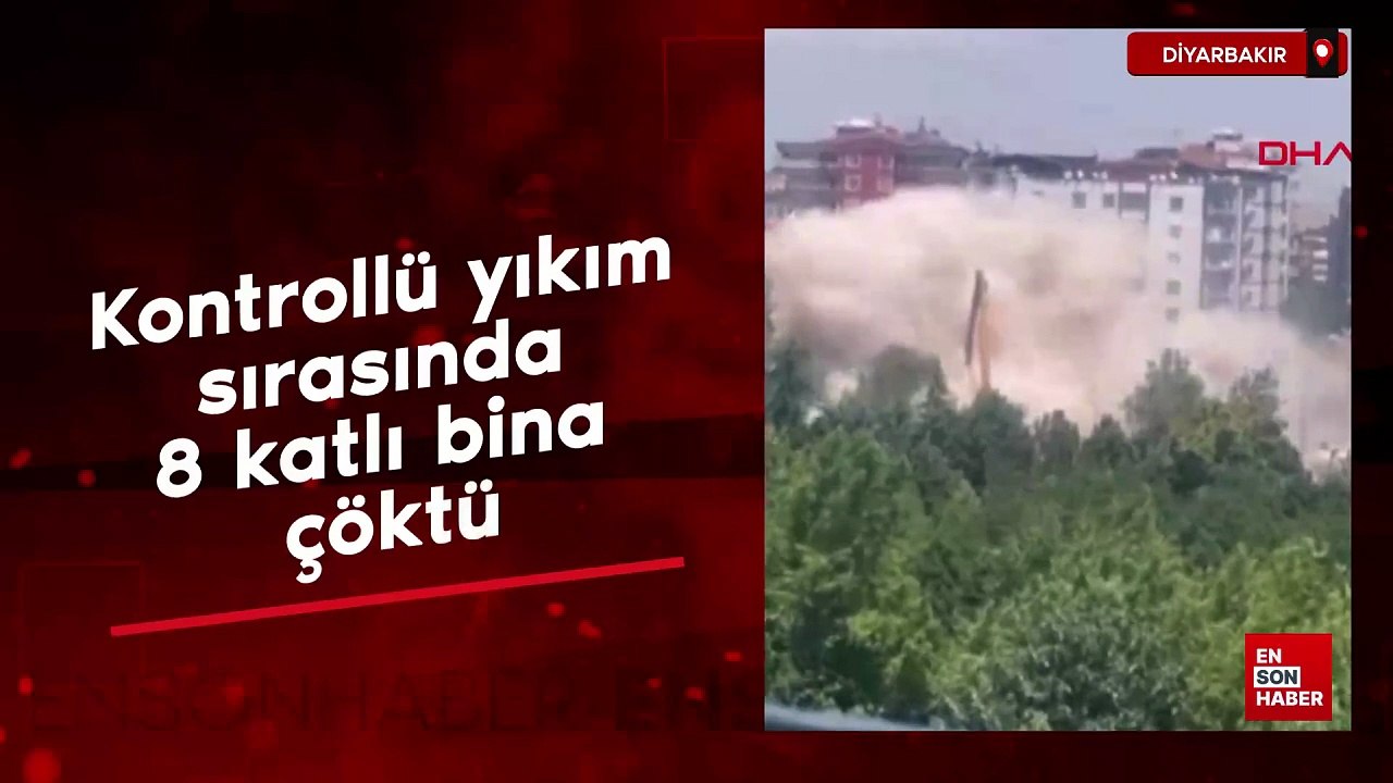 Diyarbakır'da kontrollü yıkım sırasında 8 katlı bina çöktü