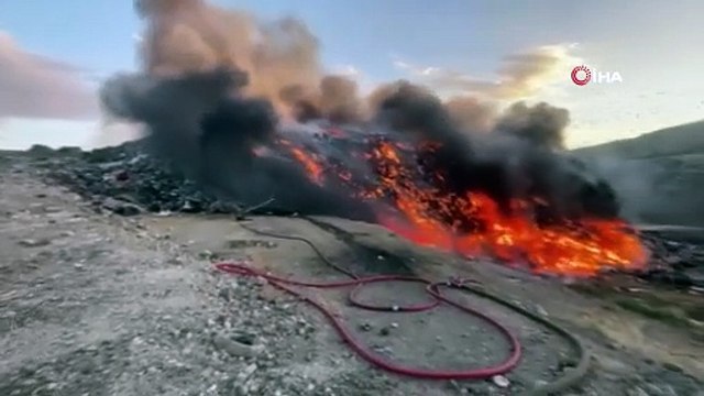 Bursa’da çöplükte çıkan yangının dumanı şehri kapladı