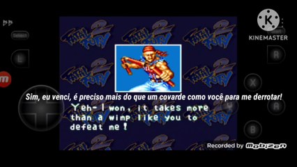 Fatal Fury 2 Joe Higashi vs Billy Kane fala de vitória do Billy Kane em português