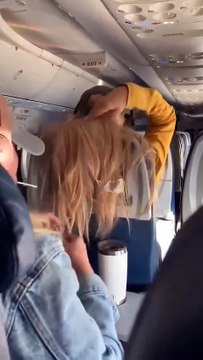 ¿Por qué lo hizo? Pasajera pegó un chicle gigante en el cabello de otra en un vuelo (Video)