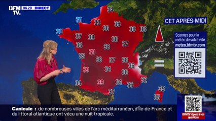 84 départements placés en vigilance orange pour canicule par Météo France, avec des températures comprises entre 30°C et 39°C... La météo de ce lundi 30 juin