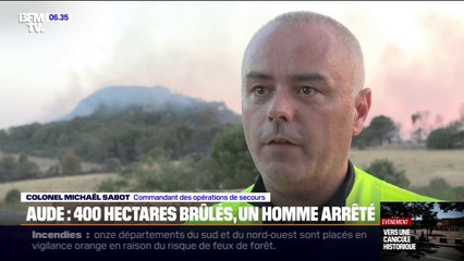 Incendie dans l'Aude: le commandant des opérations de secours décrit "une situation inédite"